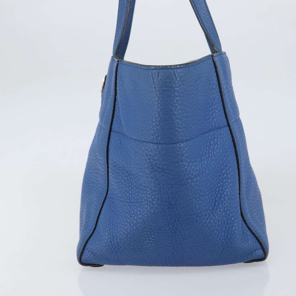 Prada Tote Vitello Daino Blue Leather Good condition - Inside View