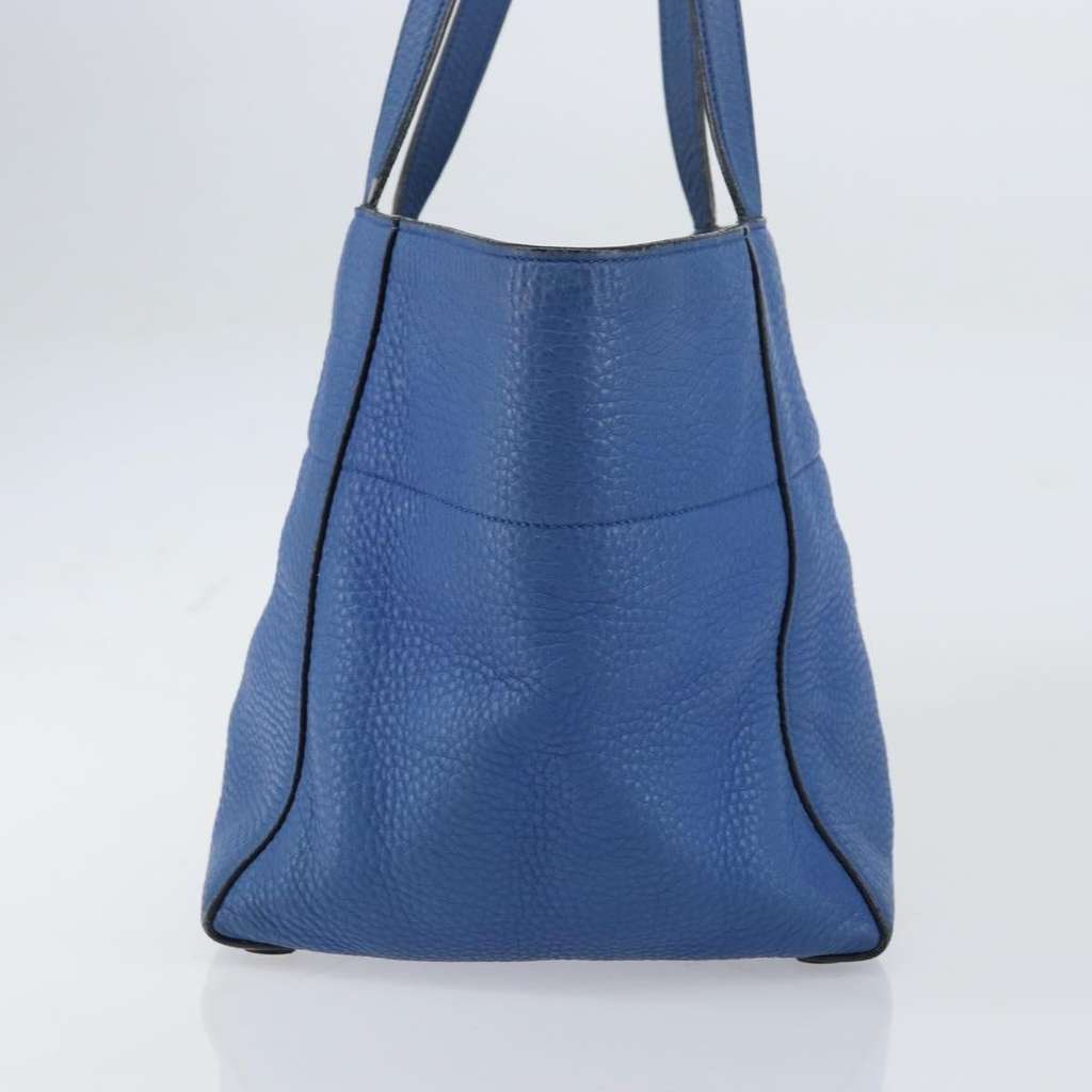 Prada Tote Vitello Daino Blue Leather Good condition - Model View