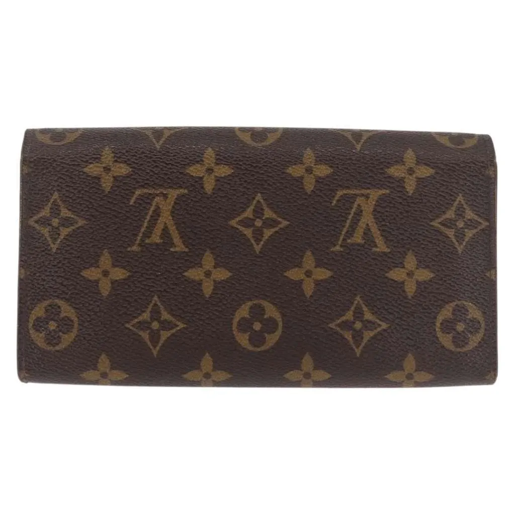 Louis Vuitton Vintage Sarah Wallet Brown Canvas Good - Back View