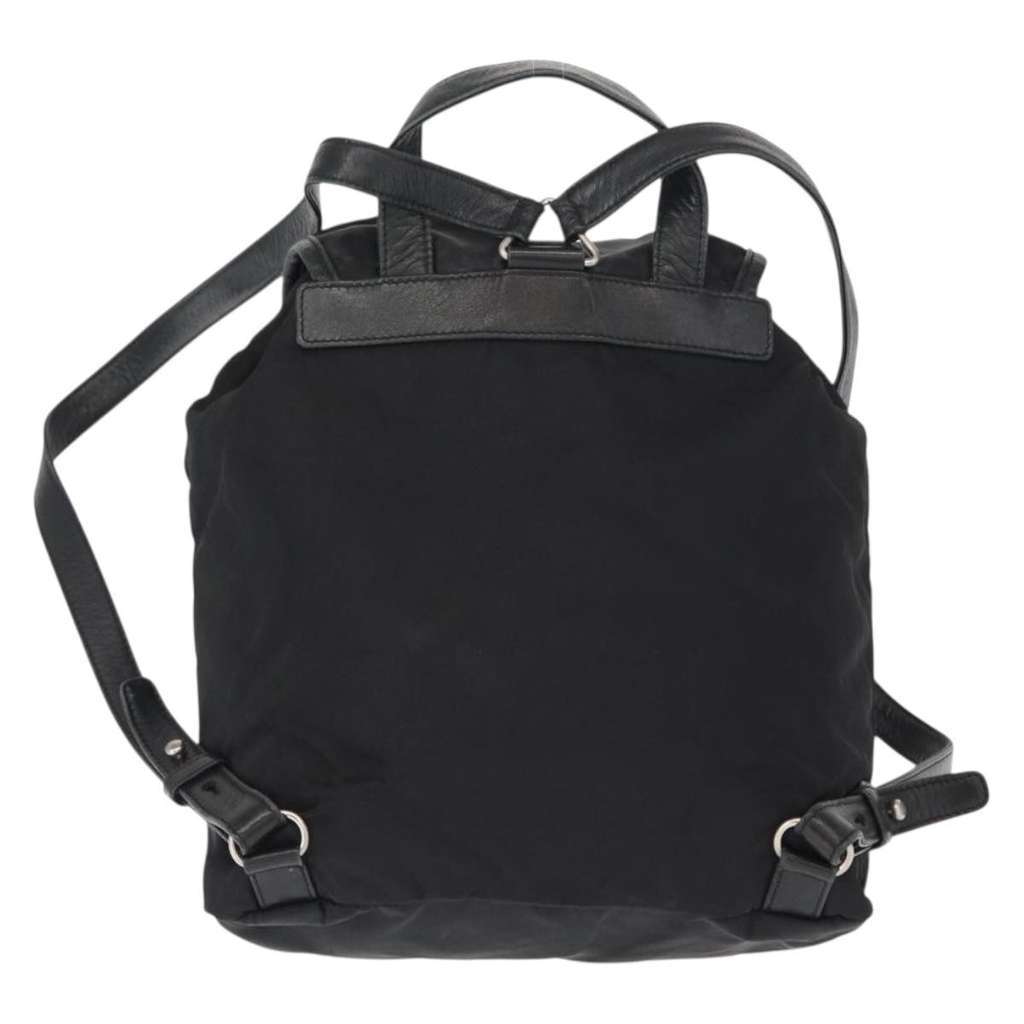 Prada Vela Double Front Pocket Backpack Black Good condition - Back View