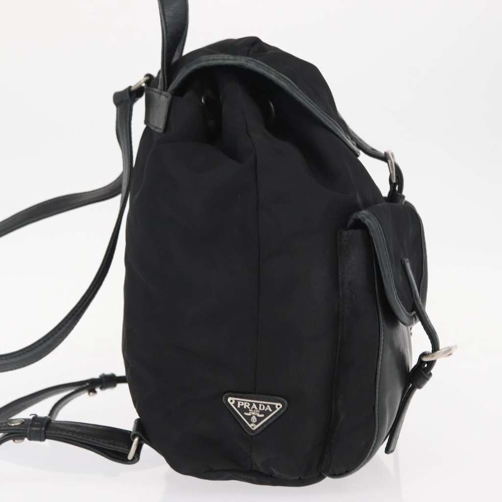 Prada Vela Double Front Pocket Backpack Black Good condition - Model View