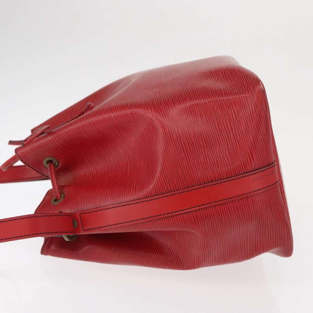 Louis Vuitton Petit Noe Handbag Red Leather Fair condition - Model View