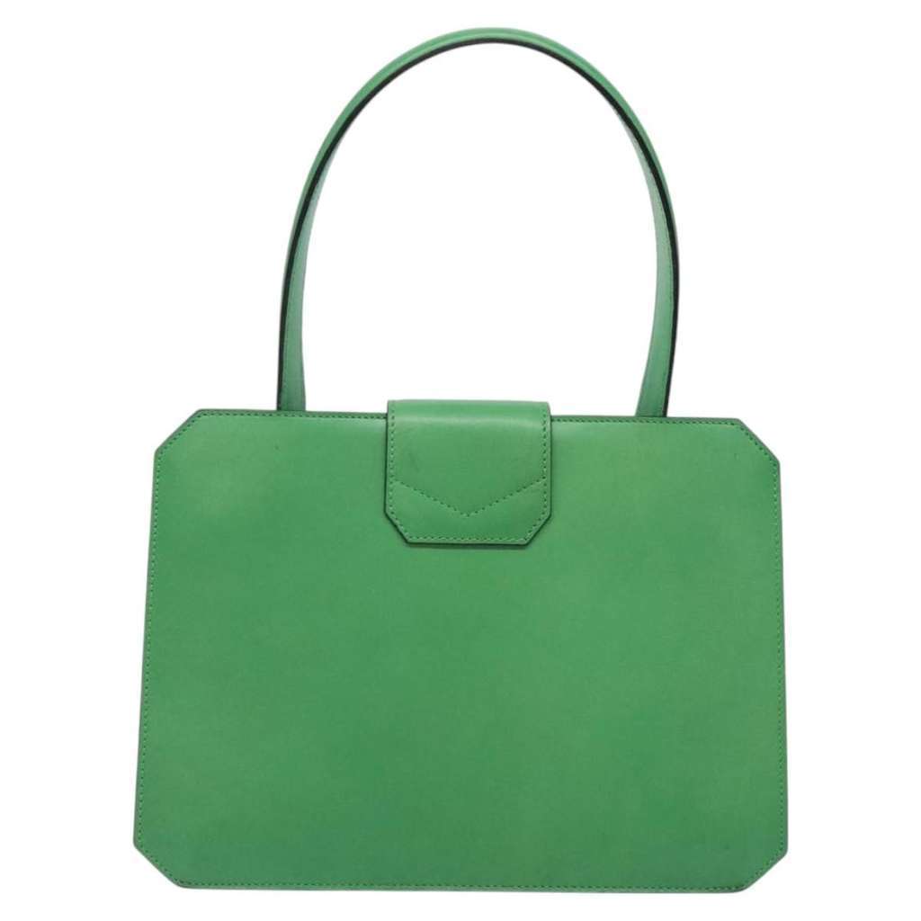 Celine Handbag Green Leather Good condition - Back View