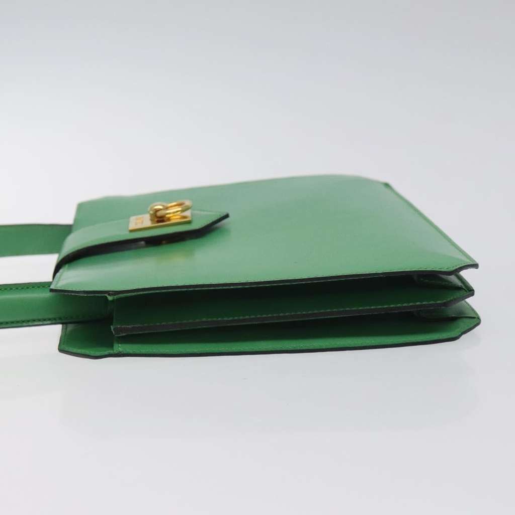 Celine Handbag Green Leather Good condition - Model View