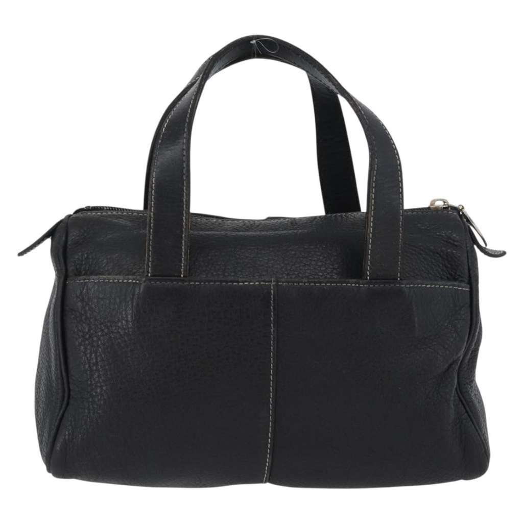 Burberry Vintage Handbag Black Leather Good condition - Back View