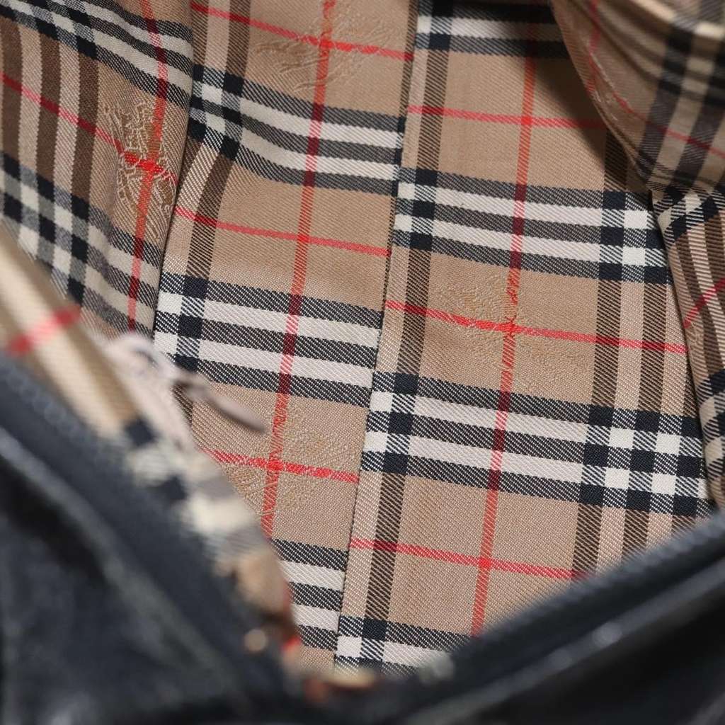 Burberry Vintage Handbag Black Leather Good condition - Box View