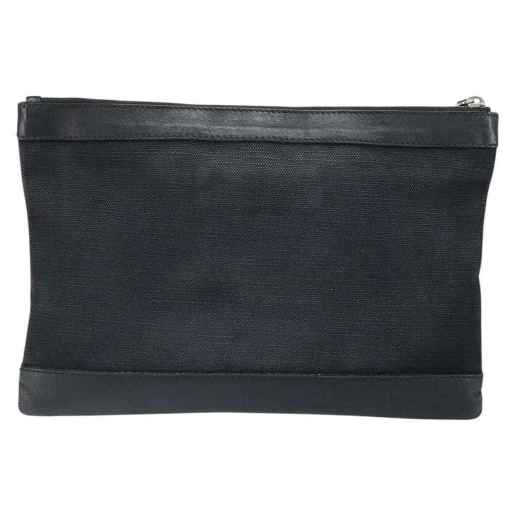 Balenciaga Navy Zip Pouch Black Canvas Fair condition - Back View
