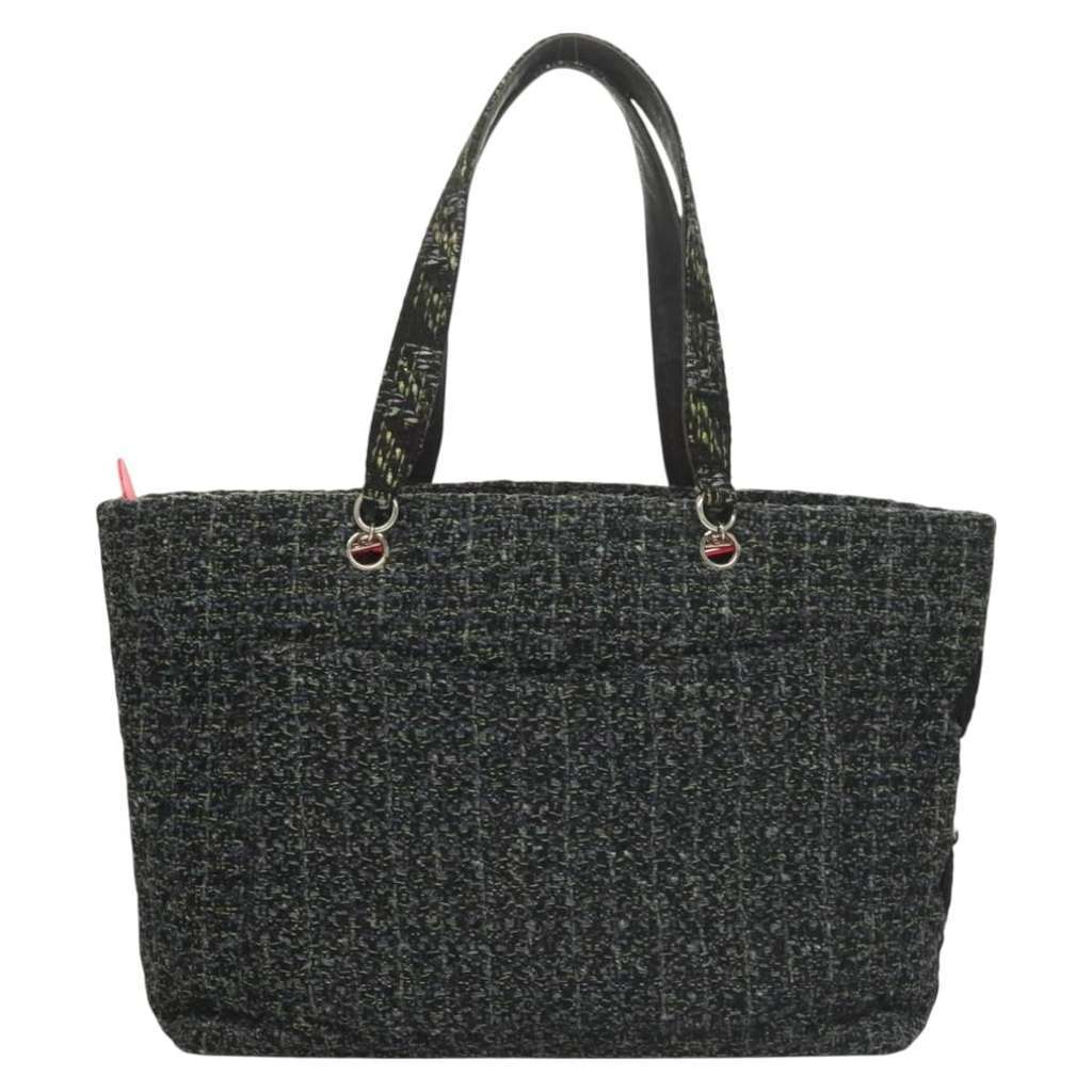 Chanel Cambon Tote Black Tweed Good condition - Back View