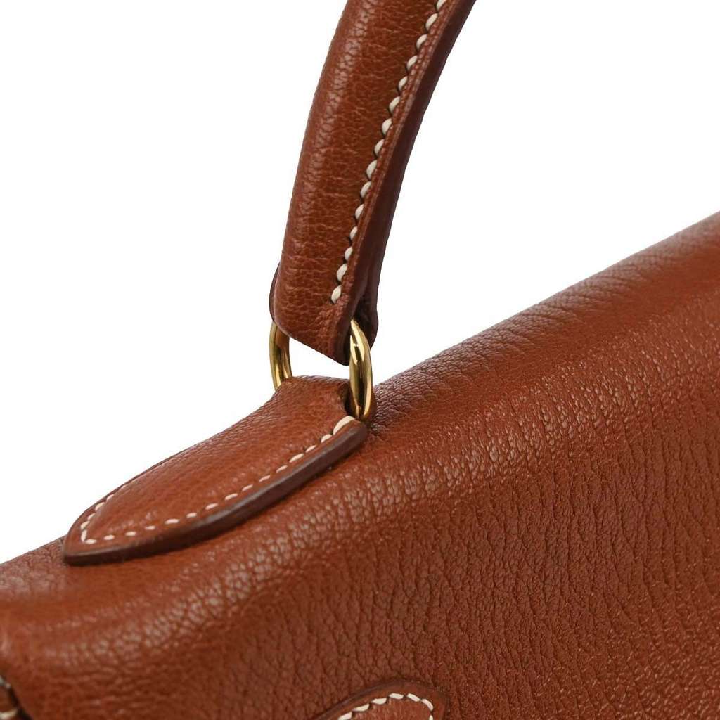 Hermès Kelly Handbag Brown Leather Good condition - Box View