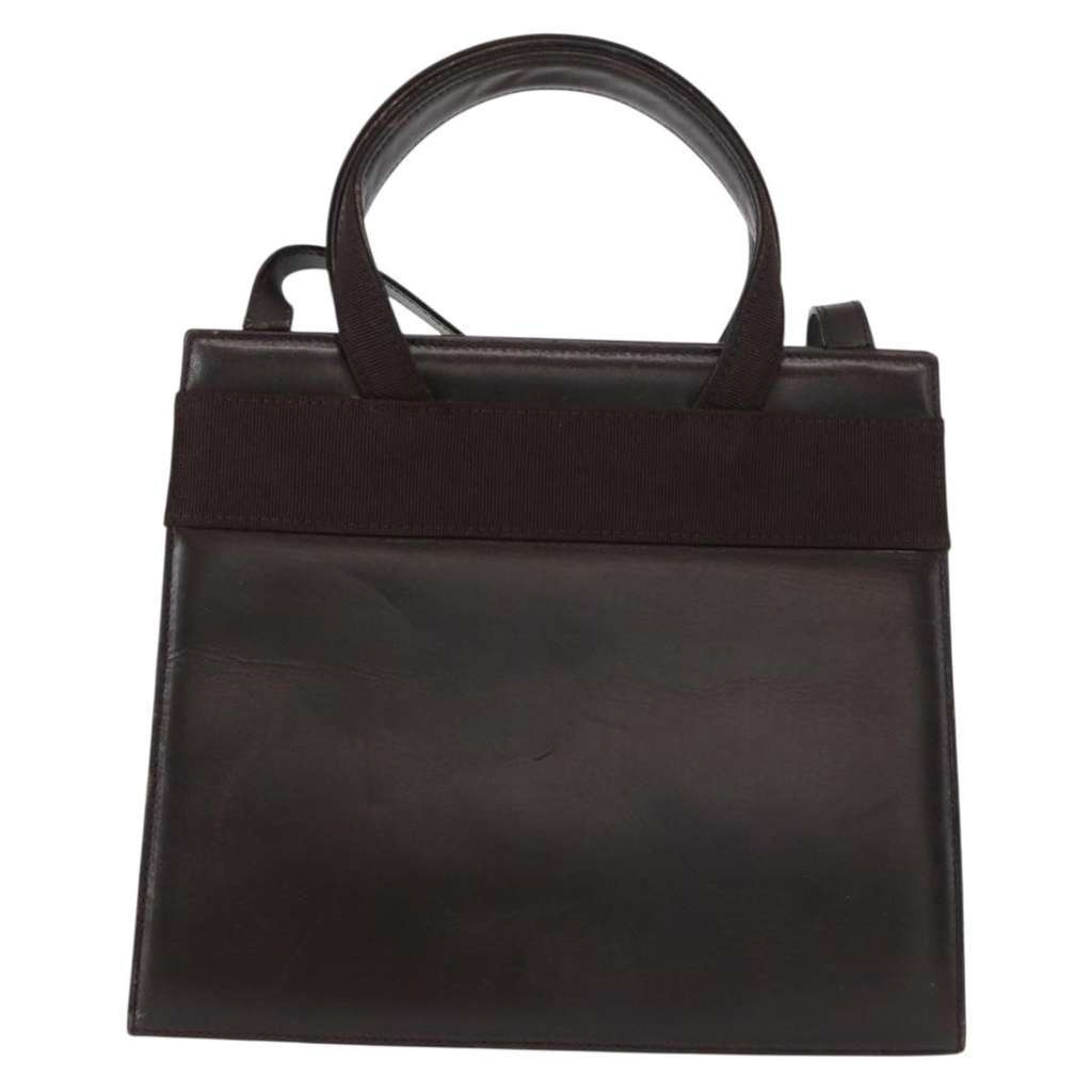 Salvatore Ferragamo Convertible Vara Bow Tote Brown Leather Good condition - Back View