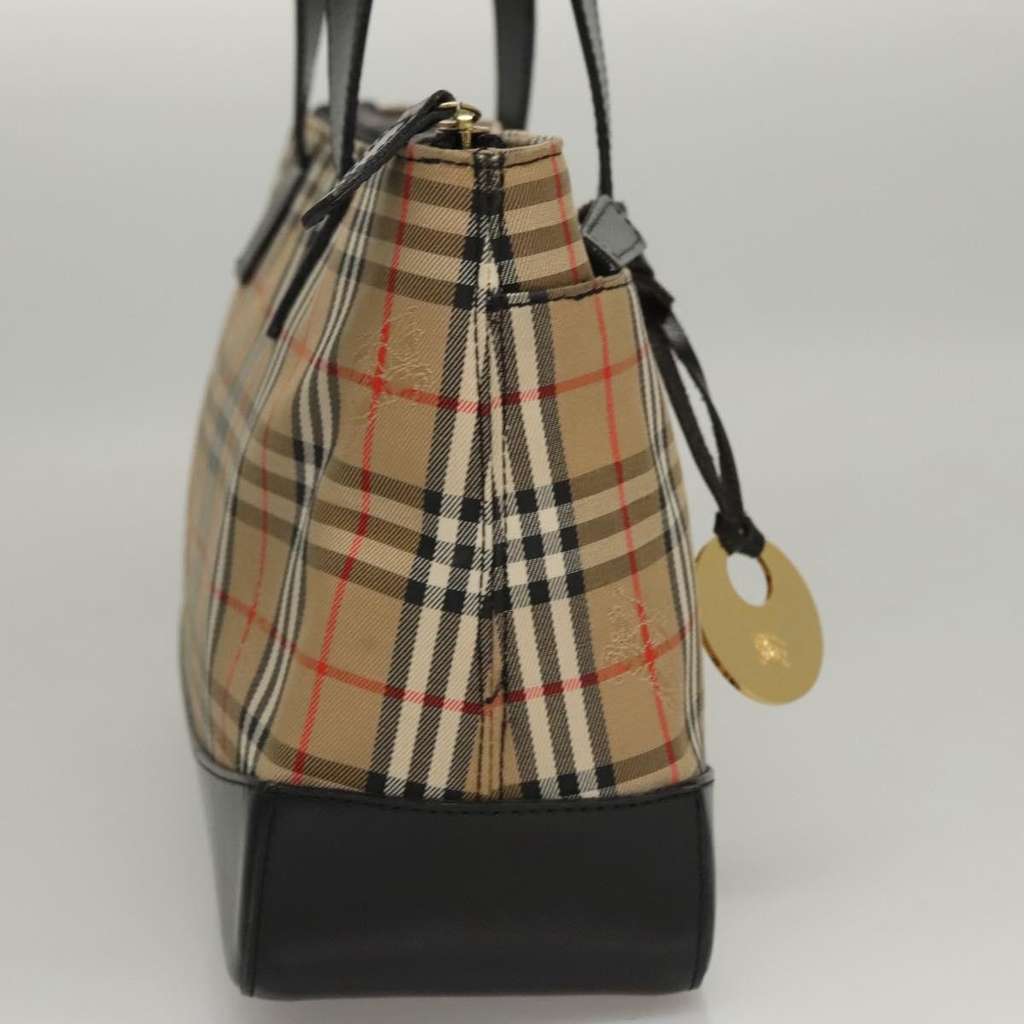 Burberry Nova Check Handbag Beige Canvas Good condition - Model View