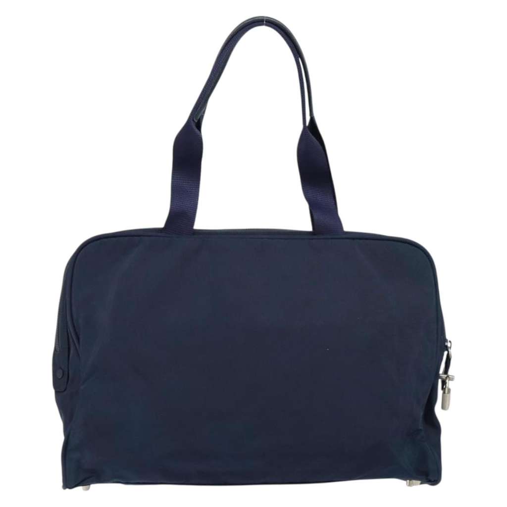 Prada Zip Around Tote Navy Good condition - Back View