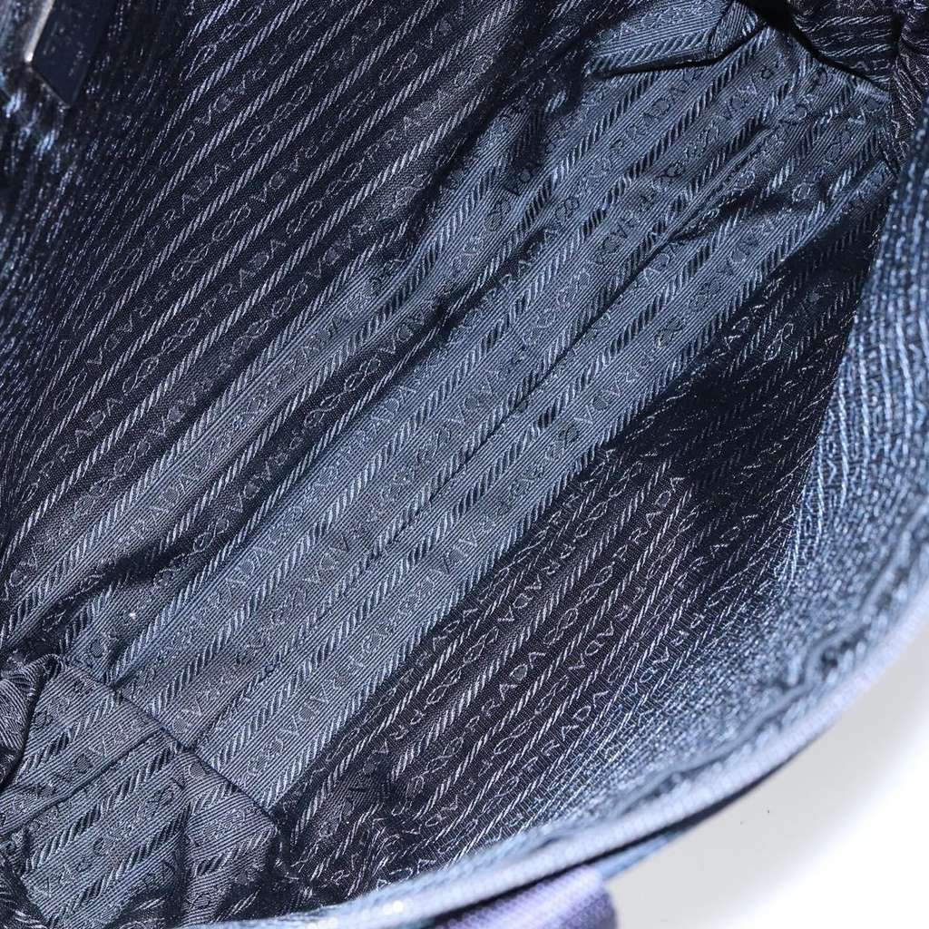 Prada Zip Around Tote Navy Good condition - Box View