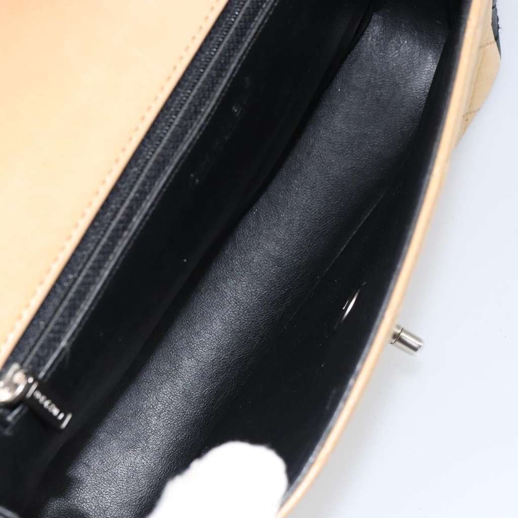 Chanel Vintage Square CC Flap Bag Beige Leather Good condition - Box View