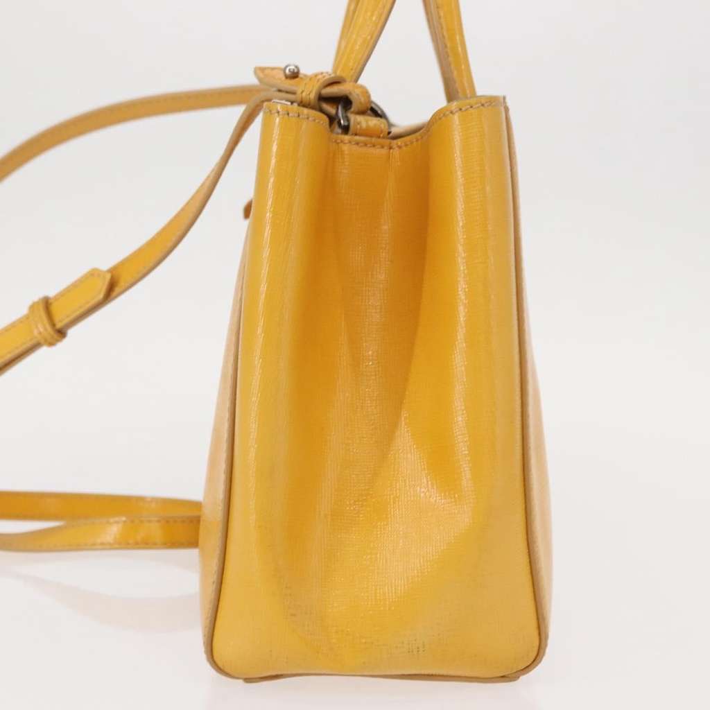 Fendi 2Jours Bag Yellow Leather Good condition - Inside View