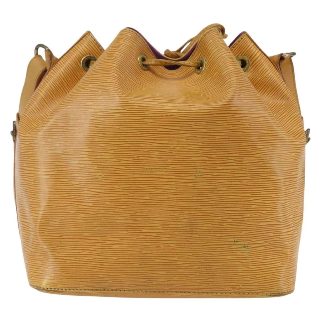 Louis Vuitton Petit Noe Handbag Yellow Leather Good condition - Back View