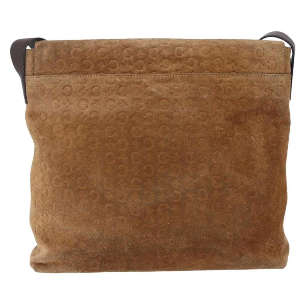 Celine C Macadam Shoulder bag Beige Suede Good condition - Back View