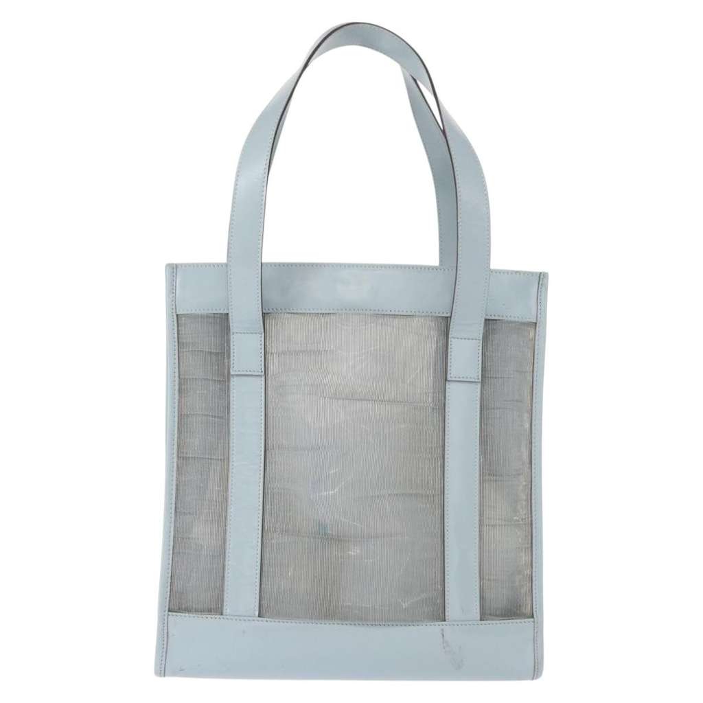 Gucci Vintage tote Blue Leather Good condition - Back View