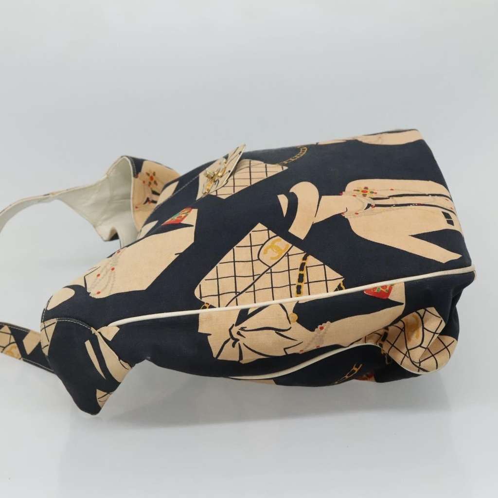 Chanel Miss Mademoiselle Shoulderbag Navy Canvas Good condition - Inside View