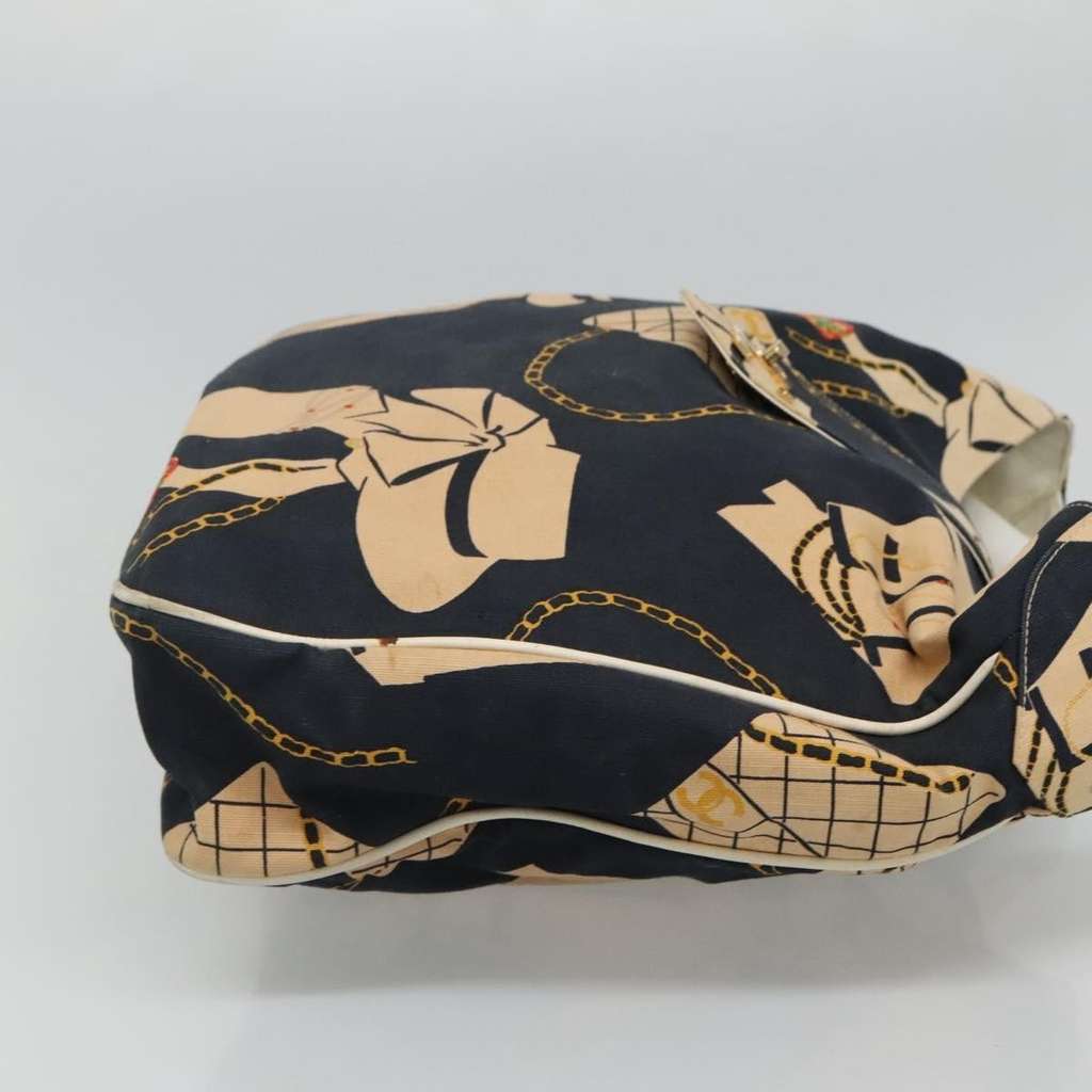 Chanel Miss Mademoiselle Shoulderbag Navy Canvas Good condition - Model View