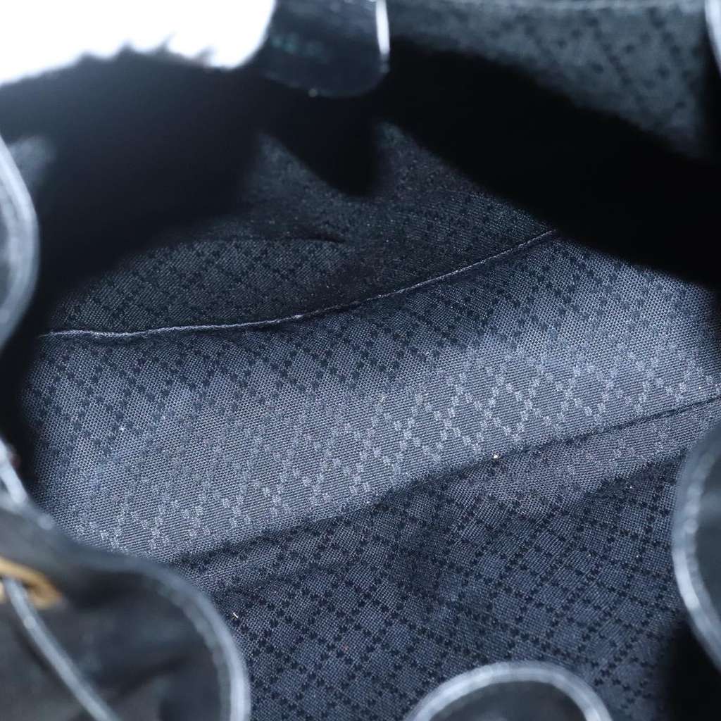 Gucci Vintage Bamboo Backpack Black Leather Good condition - Box View