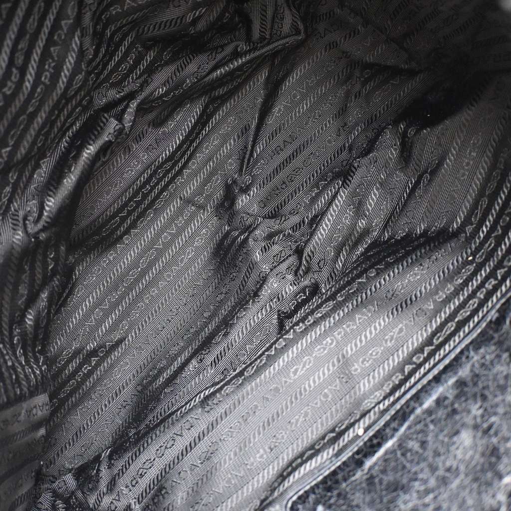 Prada Front Pocket Convertible Tote Black Leather Good condition - Box View