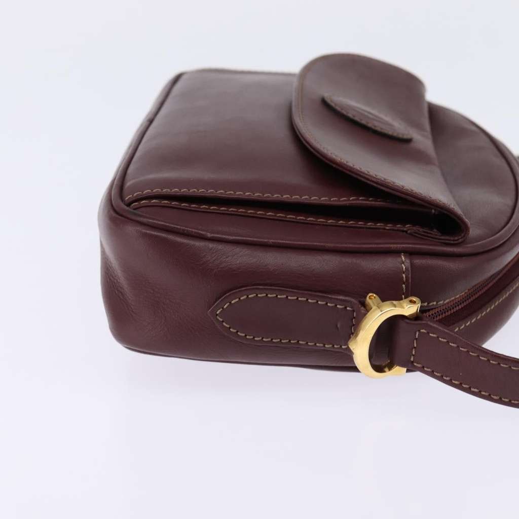 Cartier Must de Cartier Shoulder Bag Burgundy Leather Good condition - Model View