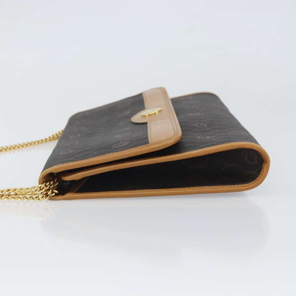 Christian Dior Vintage Honeycomb chain Black Canvas Good condition - Model View