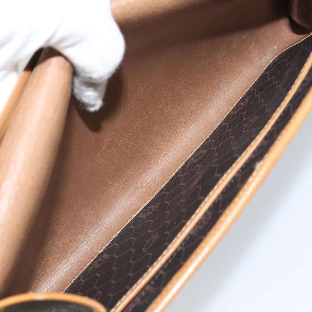 Christian Dior Vintage Honeycomb chain Black Canvas Good condition - Box View