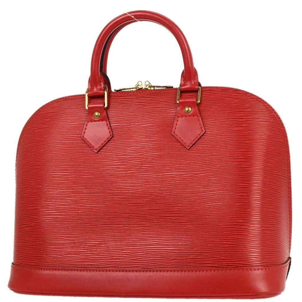 Louis Vuitton Alma Handbag Red Leather Good condition - Back View