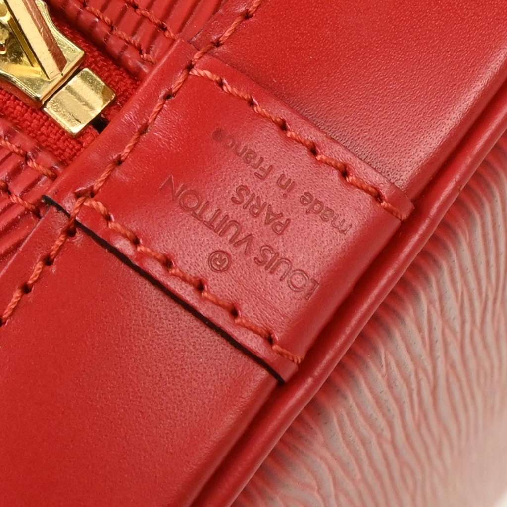 Louis Vuitton Alma Handbag Red Leather Good condition - Model View