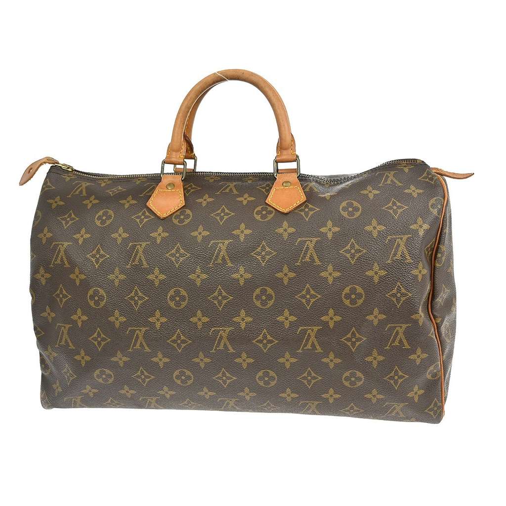 Louis Vuitton Speedy Handbag Brown Canvas Good condition - Back View