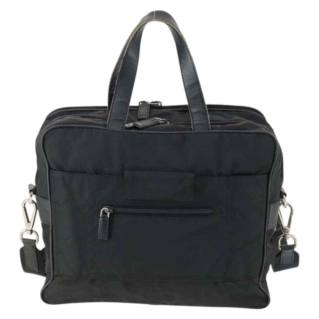 Prada Convertible Front Zip Briefcase Black Fair condition - Back View