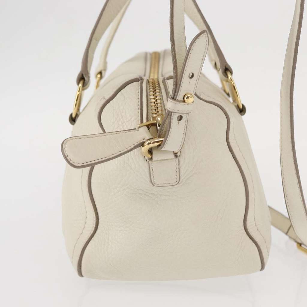 Salvatore Ferragamo Vala Handbag White Leather Good condition - Model View
