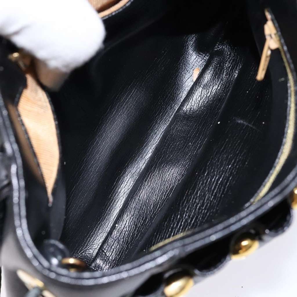 Givenchy Vintage 4G shoulder bag Black Leather Good condition - Box View