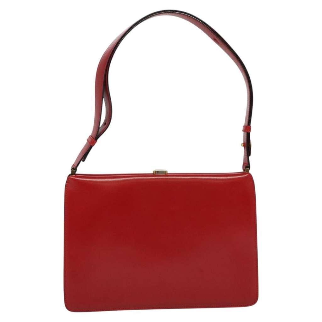 Celine Shoulder Bag Red Leather Good condition - Back View