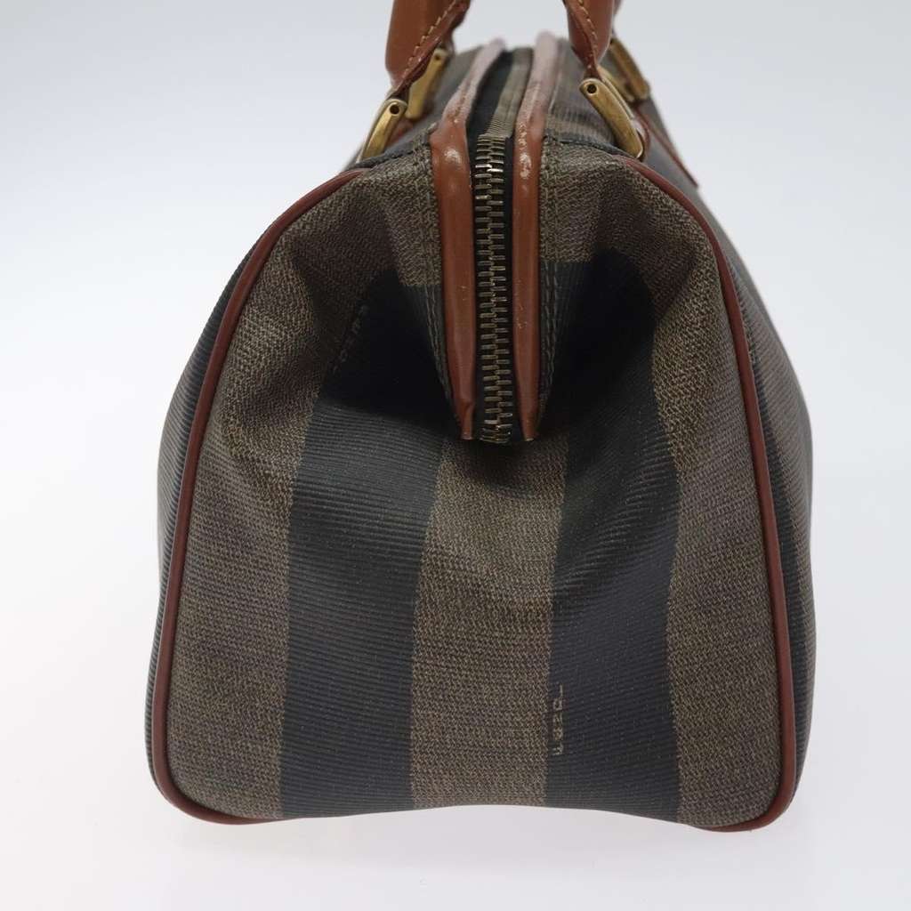 Fendi Vintage Pequin Boston Bag Brown Canvas Good condition - Model View