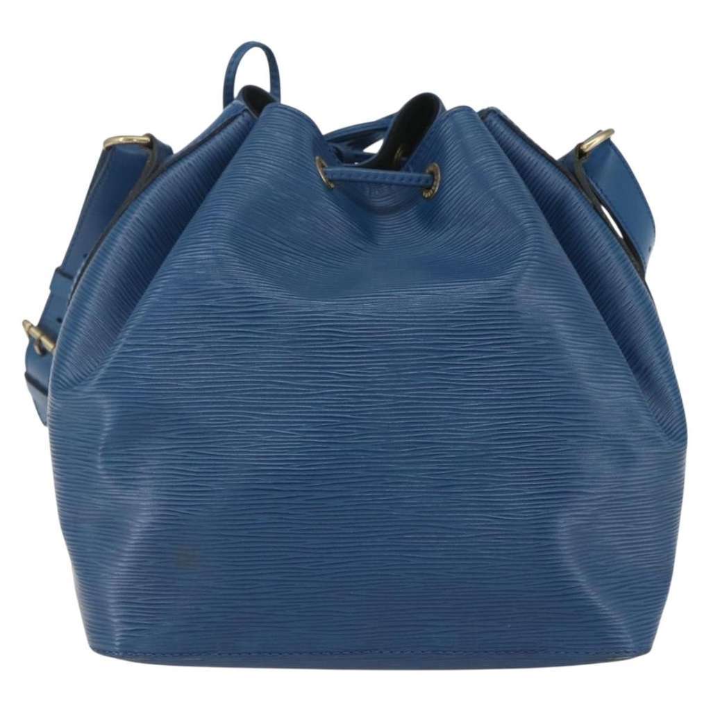 Louis Vuitton Petit Noe Handbag Blue Leather Good condition - Back View