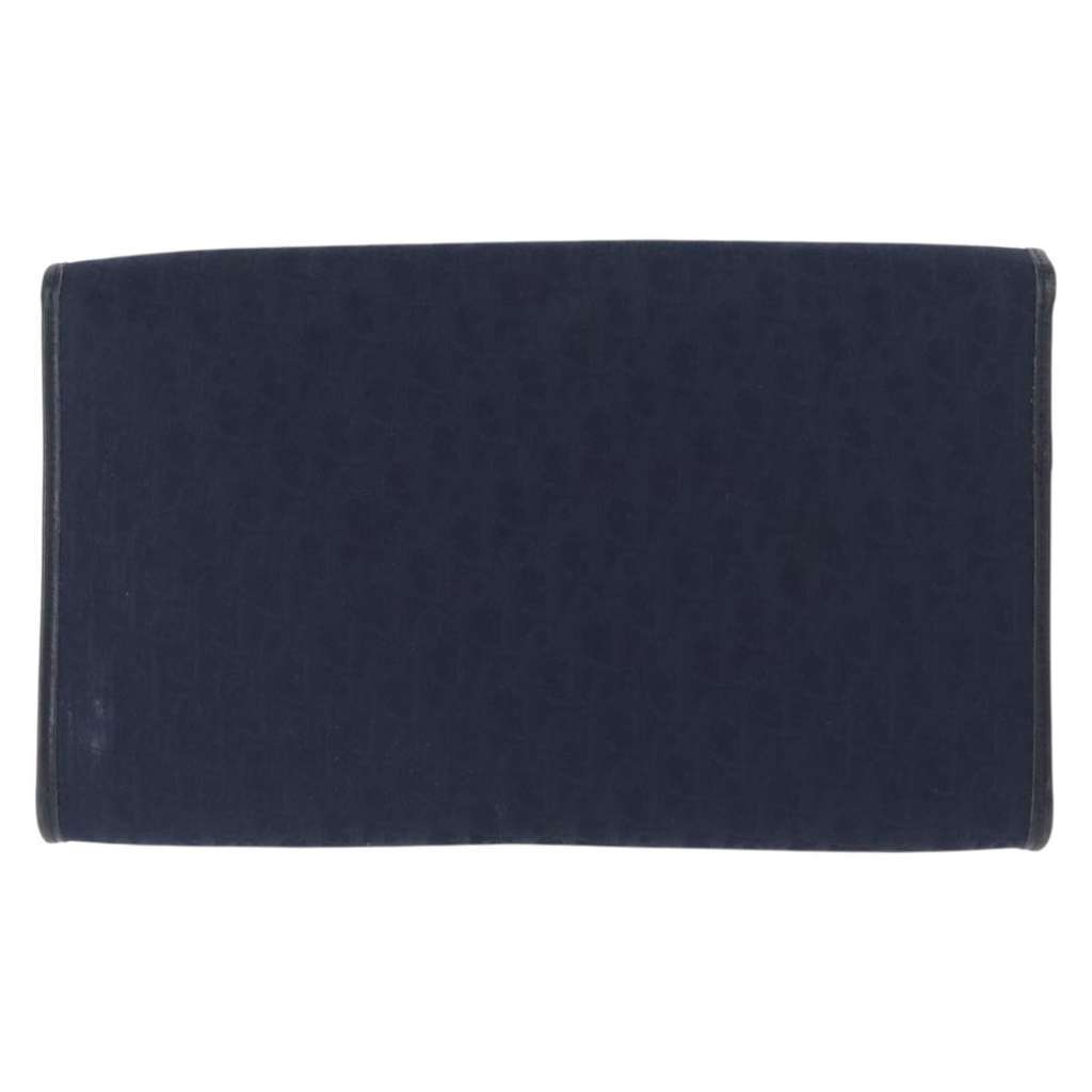 Christian Dior Vintage Honeycomb chain Navy Canvas Good condition - Back View