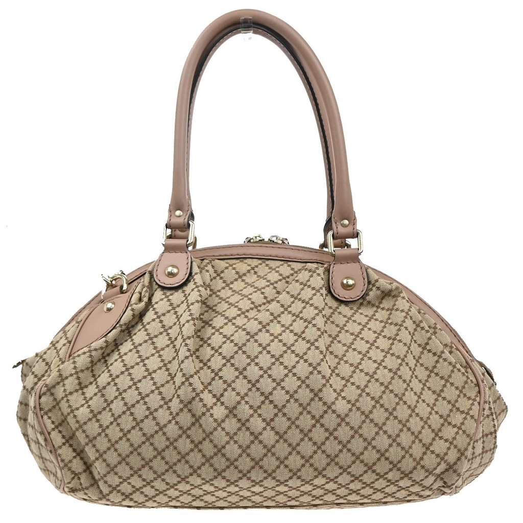 Gucci Sukey Boston Bag Beige Canvas Good condition - Back View
