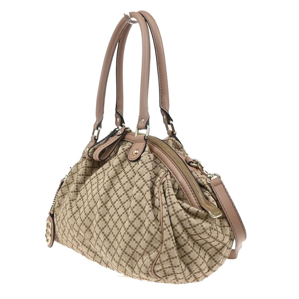 Gucci Sukey Boston Bag Beige Canvas Good condition - Inside View