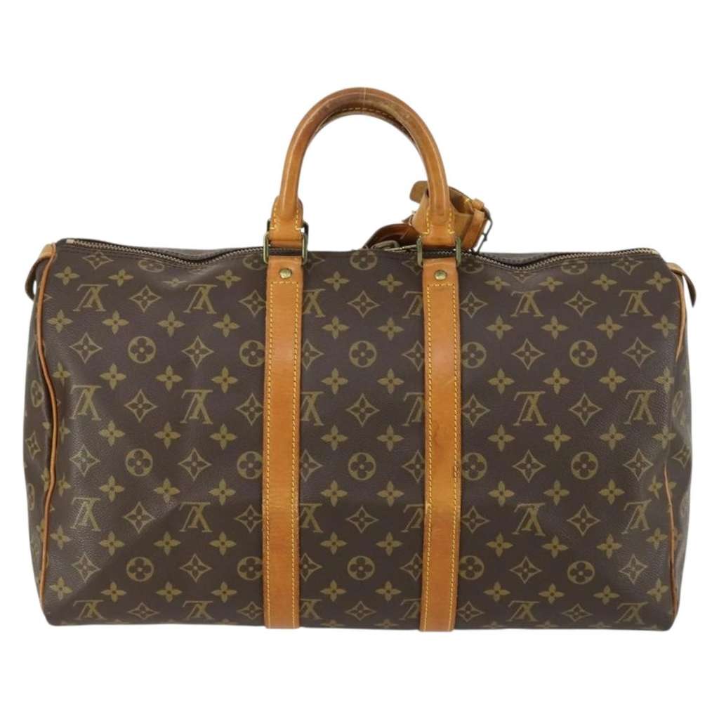 Louis Vuitton Keepall Bag Brown Canvas Fair condition - Back View