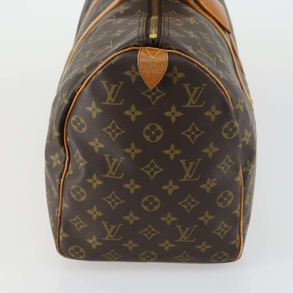 Louis Vuitton Keepall Bag Brown Canvas Fair condition - Model View