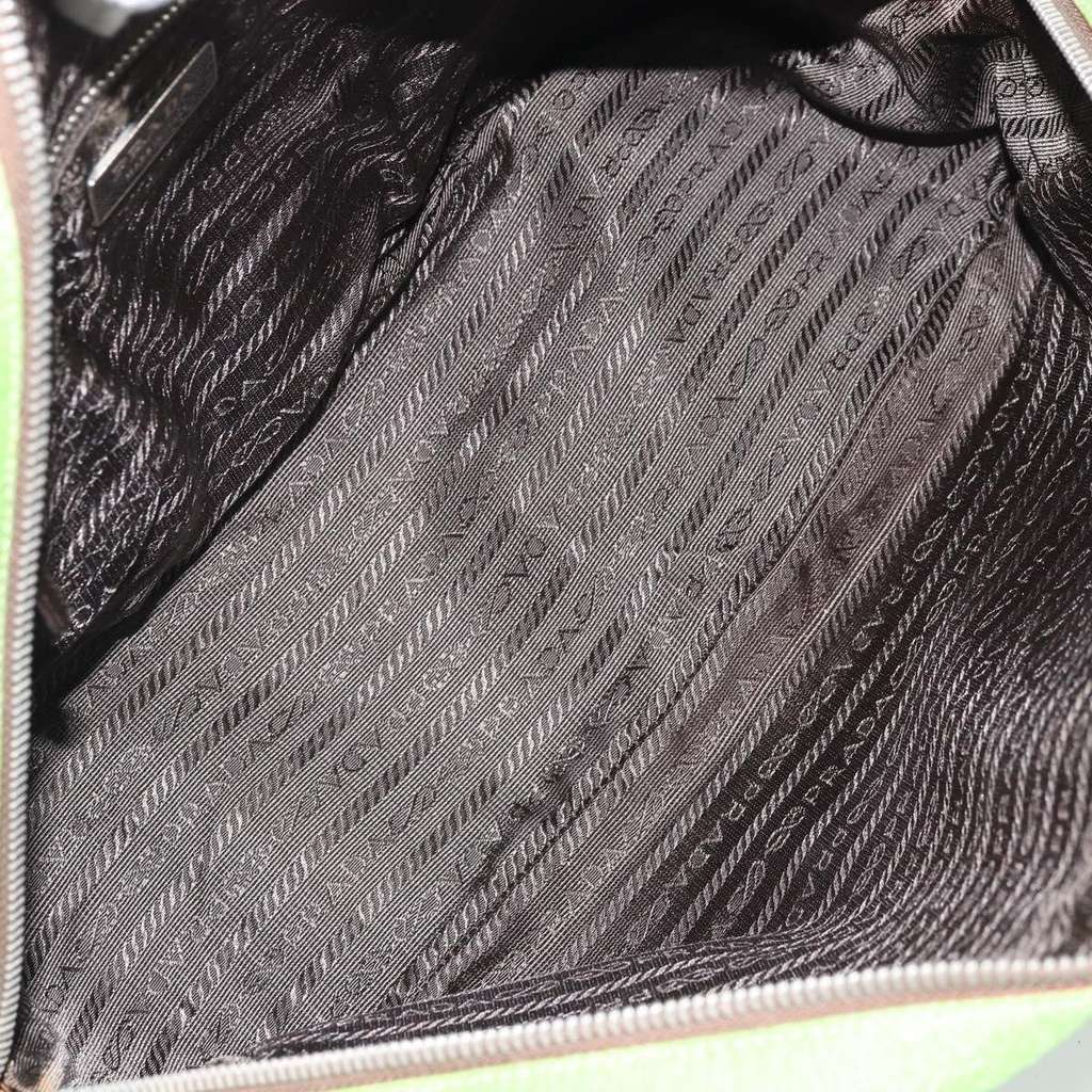 Prada Vintage Handbag Green Leather Fair condition - Box View