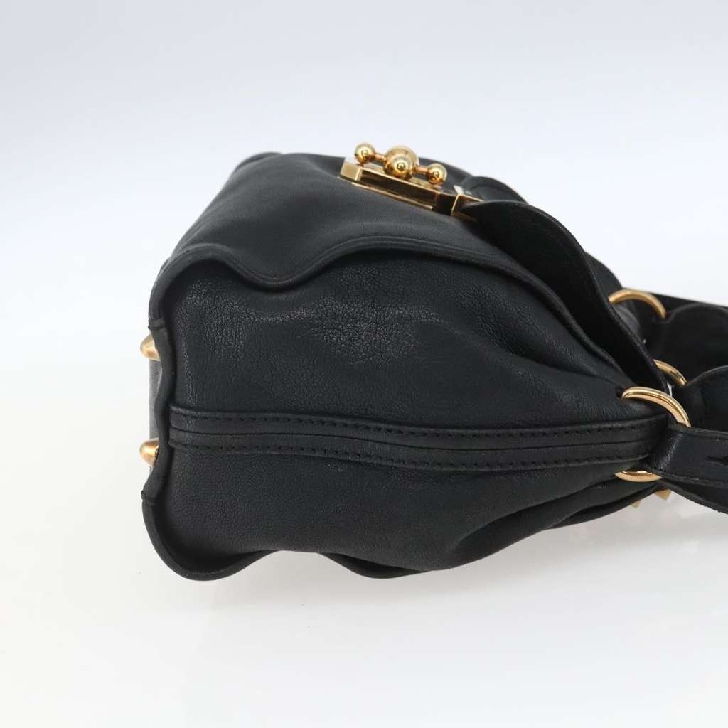 Chloe Elsie Convertible Satchel Black Leather Fair condition - Model View