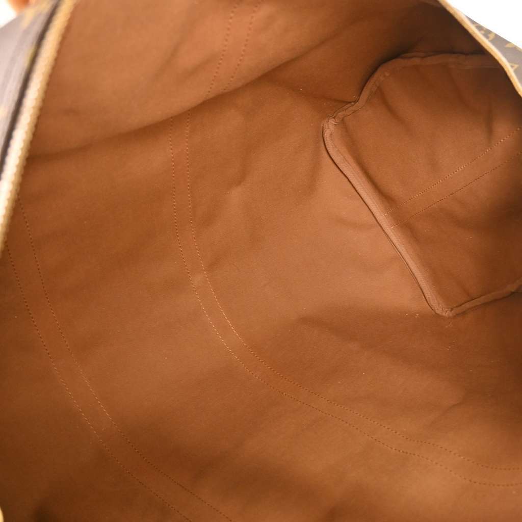 Louis Vuitton Keepall Bandouliere Bag Brown Canvas Fair condition - Inside View
