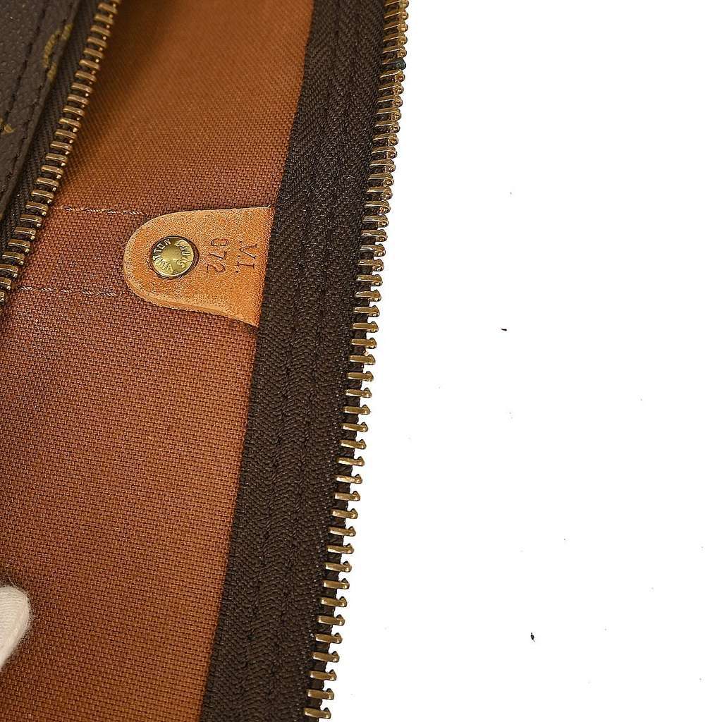 Louis Vuitton Keepall Bandouliere Bag Brown Canvas Fair condition - Box View