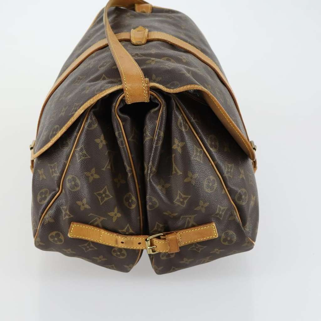 Louis Vuitton Saumur Handbag Brown Canvas Good condition - Inside View