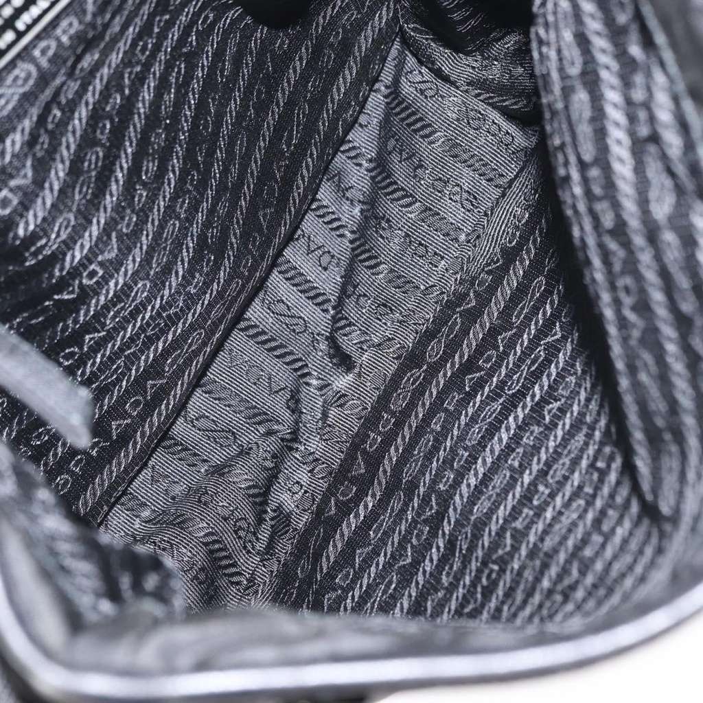 Prada Logo Flap Messenger Bag Black Good condition - Box View