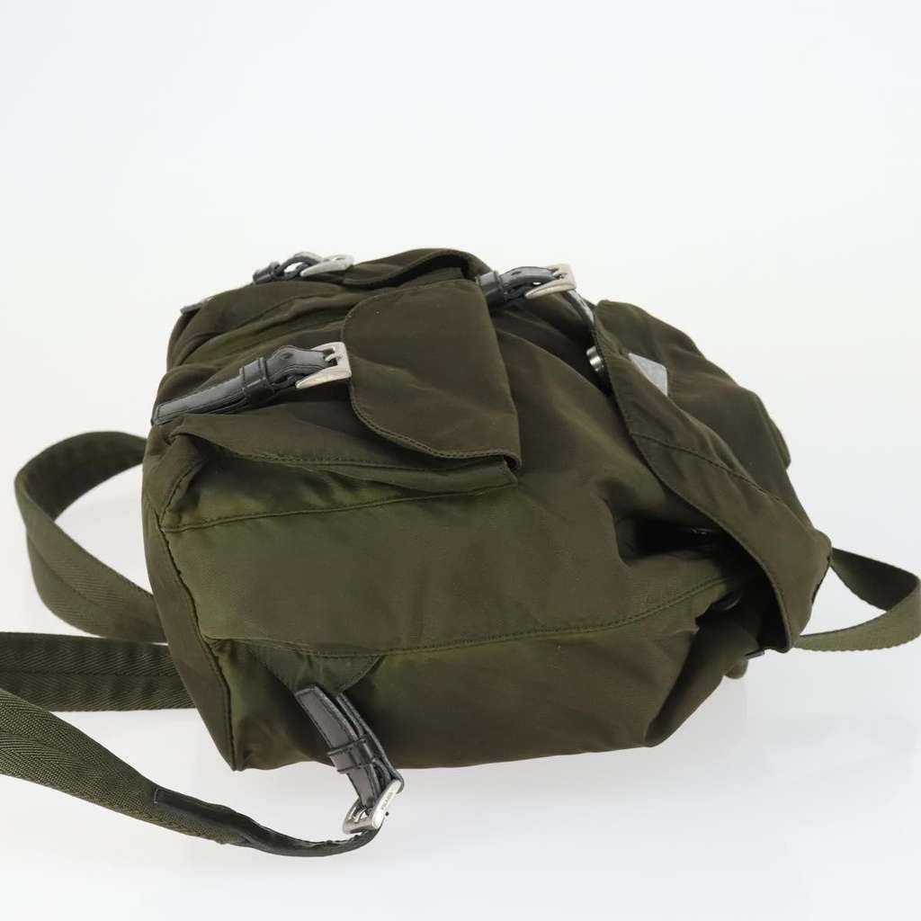 Prada Double Front Pocket Backpack Khaki Good condition - Inside View
